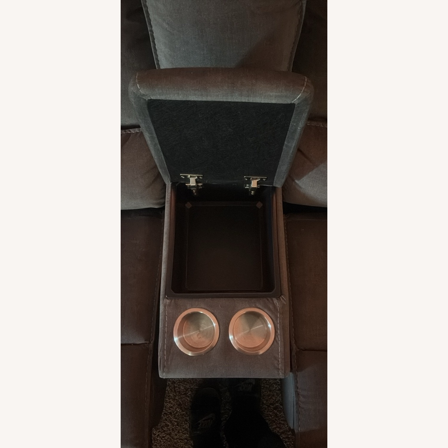 Blue Electric Reclinable Couch - image-3