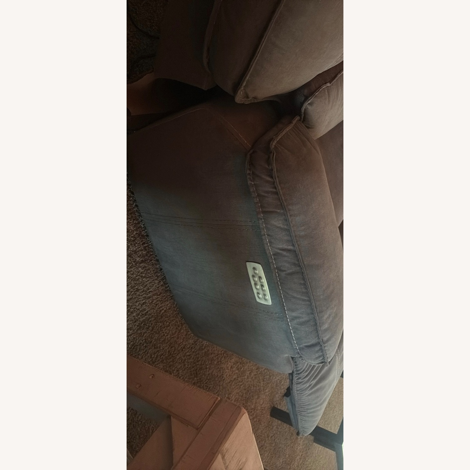 Blue Electric Reclinable Couch - image-2