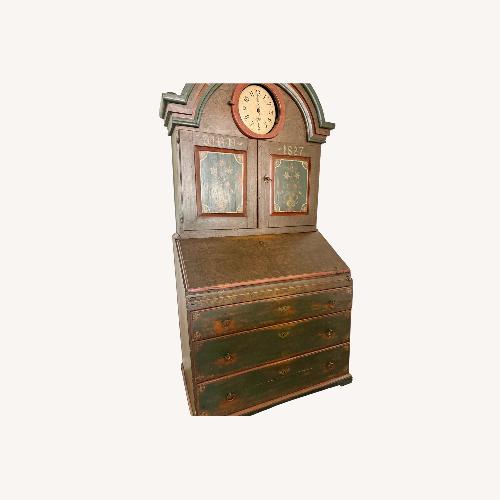 Used Antique Clock Cabinet with Secretary Desk for sale on AptDeco
