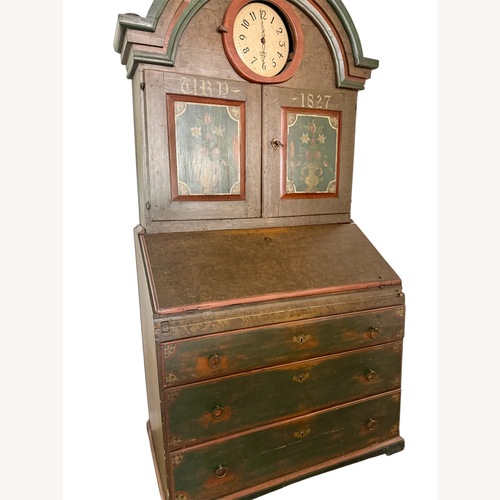 Used Antique Clock Cabinet with Secretary Desk for sale on AptDeco