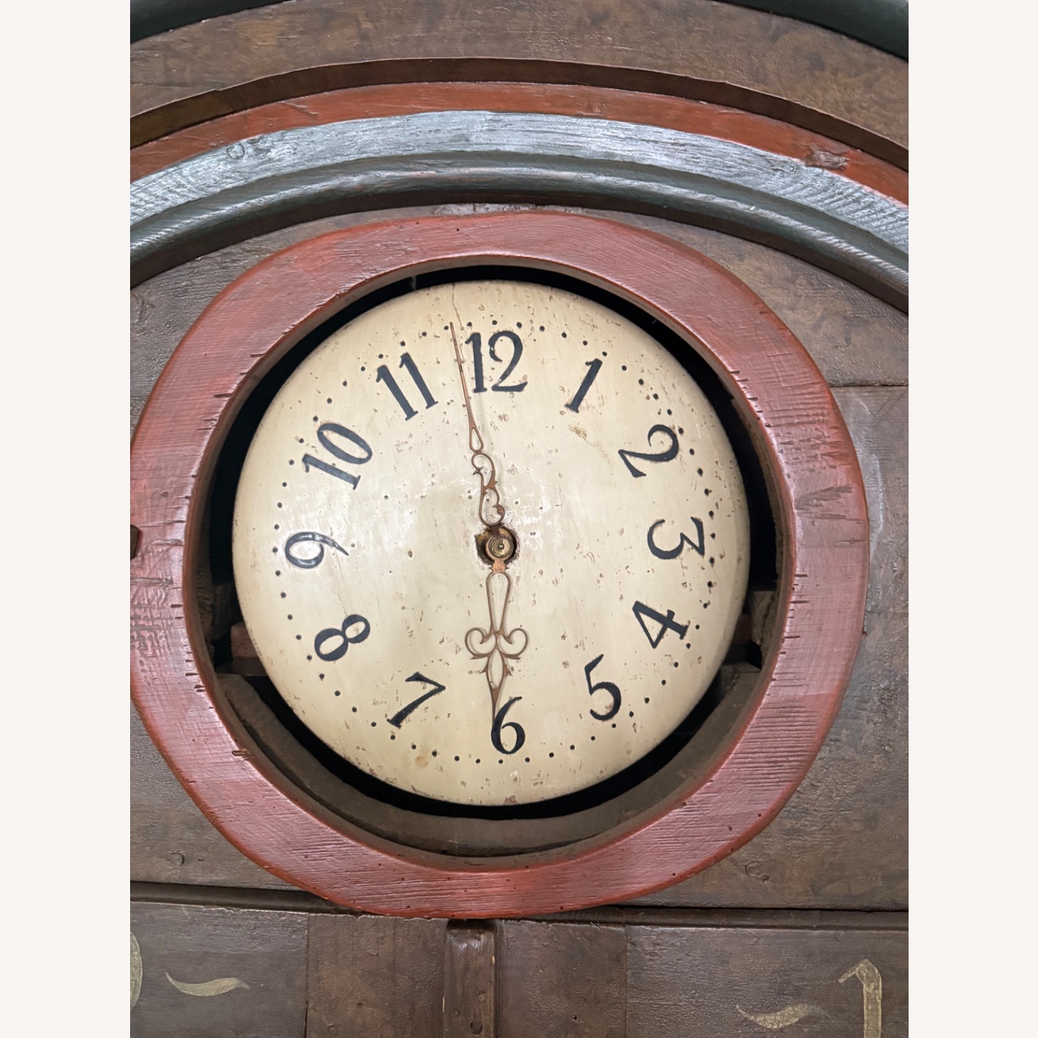 Antique Clock Cabinet with Secretary Desk - image-7