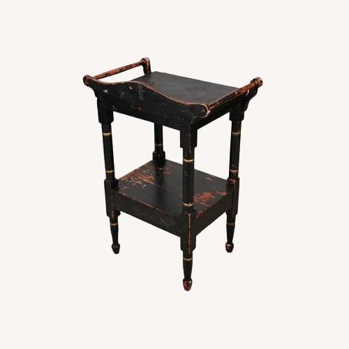 Used Antique Hand Carved Ebonized Painted Dry Sink for sale on AptDeco