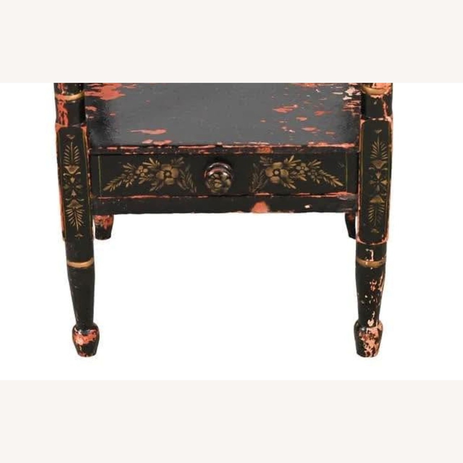 Antique Hand Carved Ebonized Painted Dry Sink - image-4