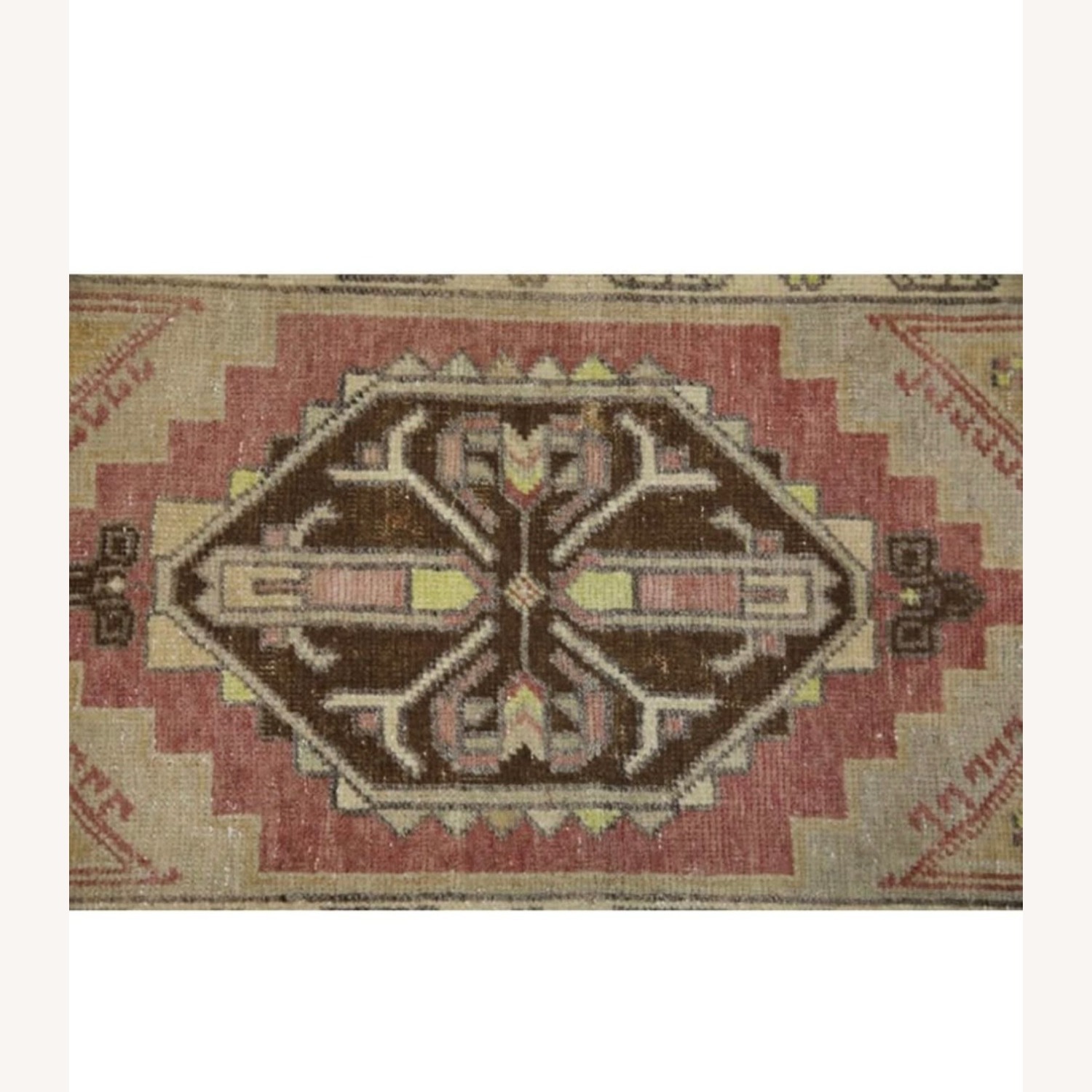 Oriental Hand Knotted Vintage Turkish Mini Rug  - image-3