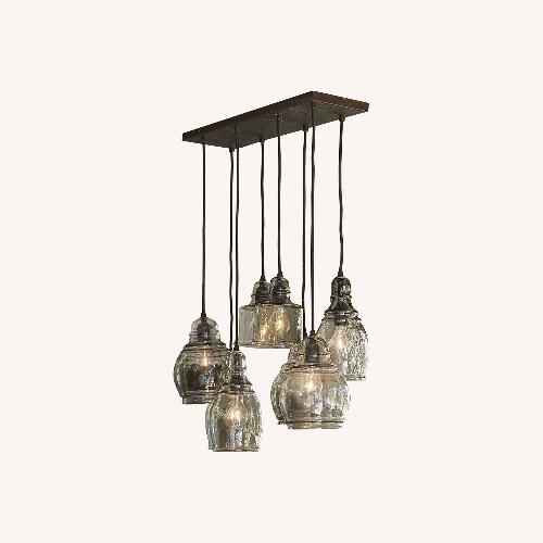Used Pottery Barn Paxton Glass 8 Multi Pendant for sale on AptDeco