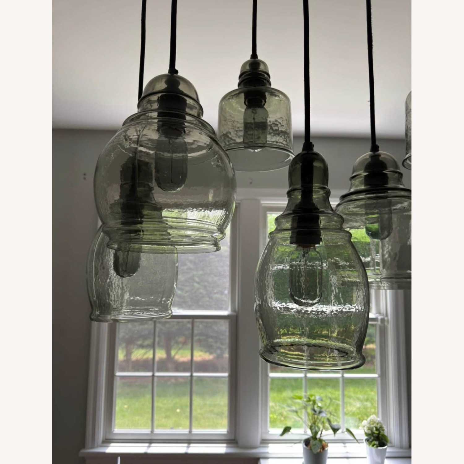 Pottery Barn Paxton Glass 8 Multi Pendant - image-1