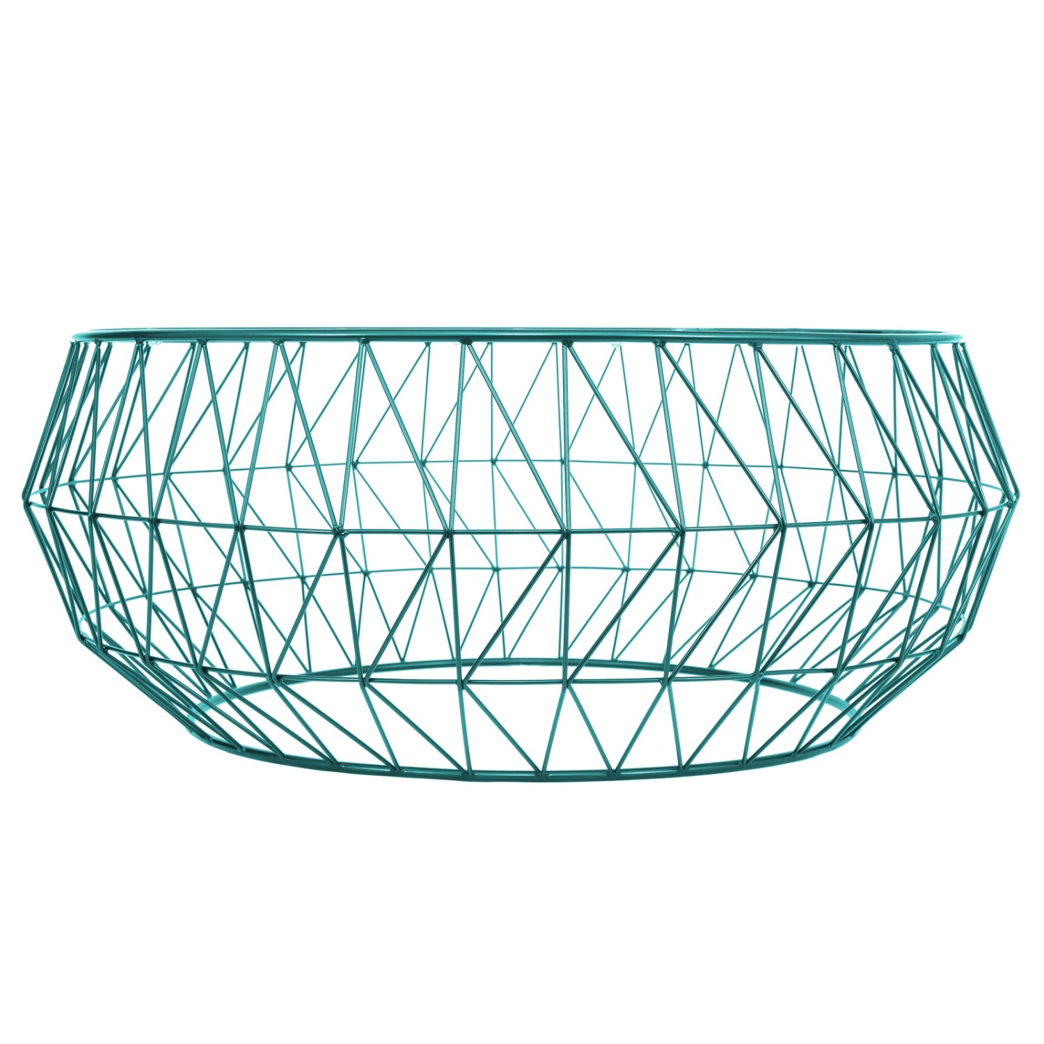 LeisureMod Malibu 39" Glass Top Blue Coffee Table - image-6