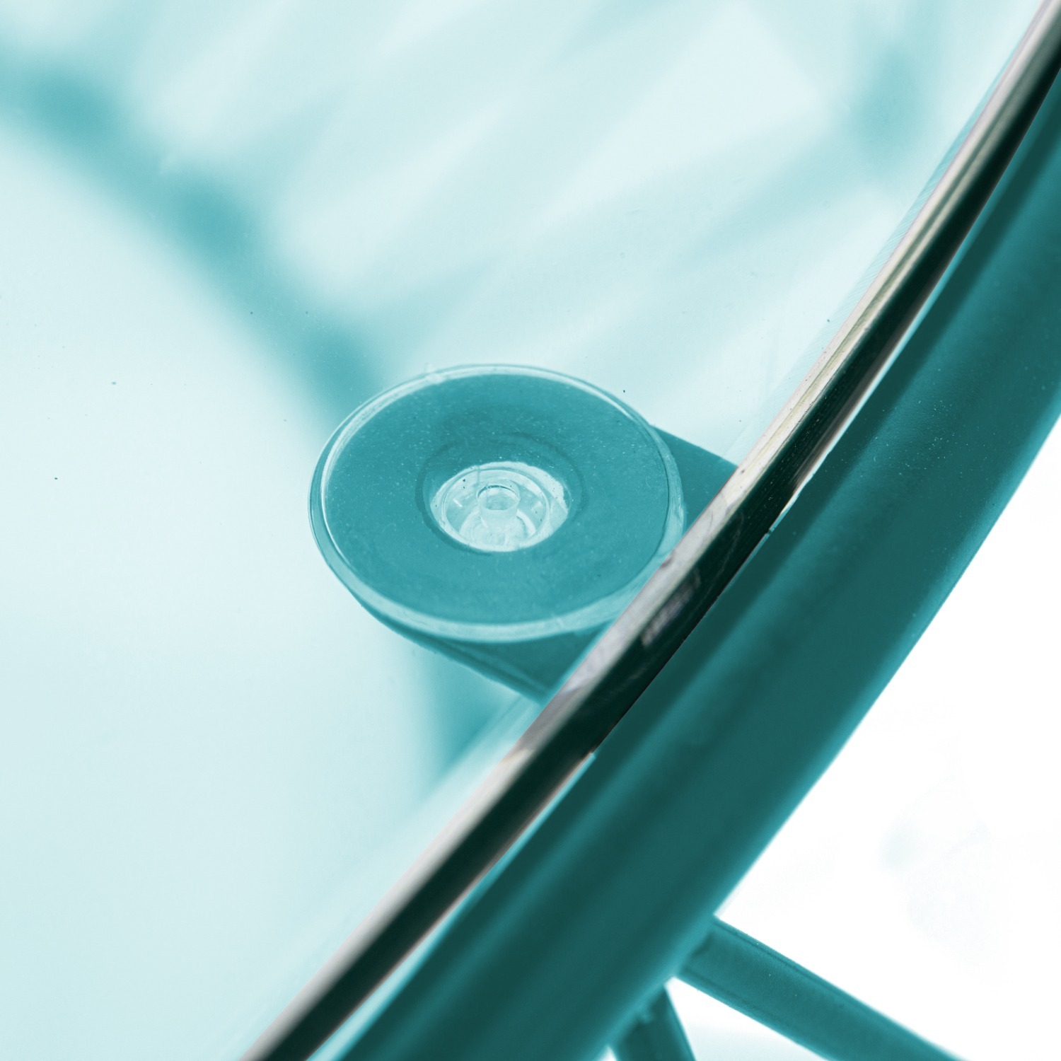 LeisureMod Malibu 39" Glass Top Blue Coffee Table - image-9