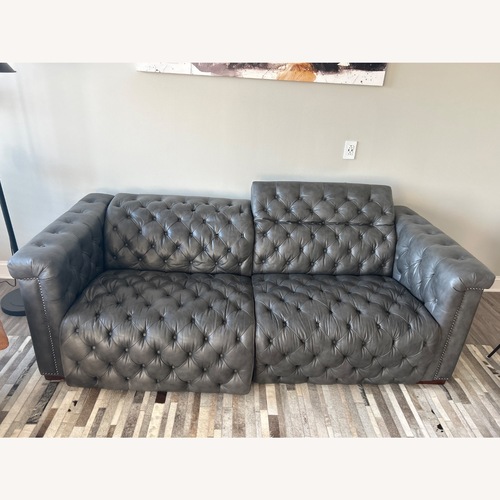 Used Hooker Savion Bellagio Gravel Power Reclining Sofa  for sale on AptDeco