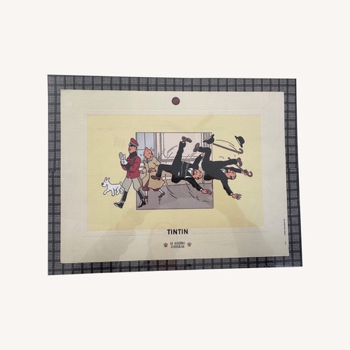 Used Vintage Tin Tin framed Art for sale on AptDeco