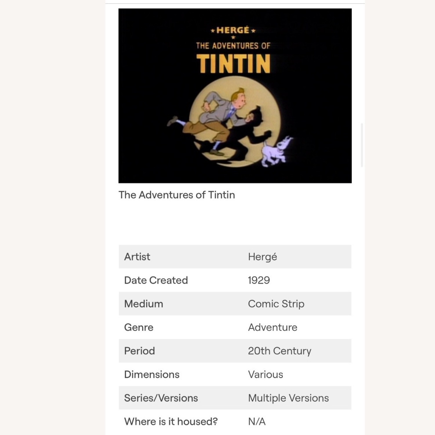 Vintage Tin Tin framed Art - image-13