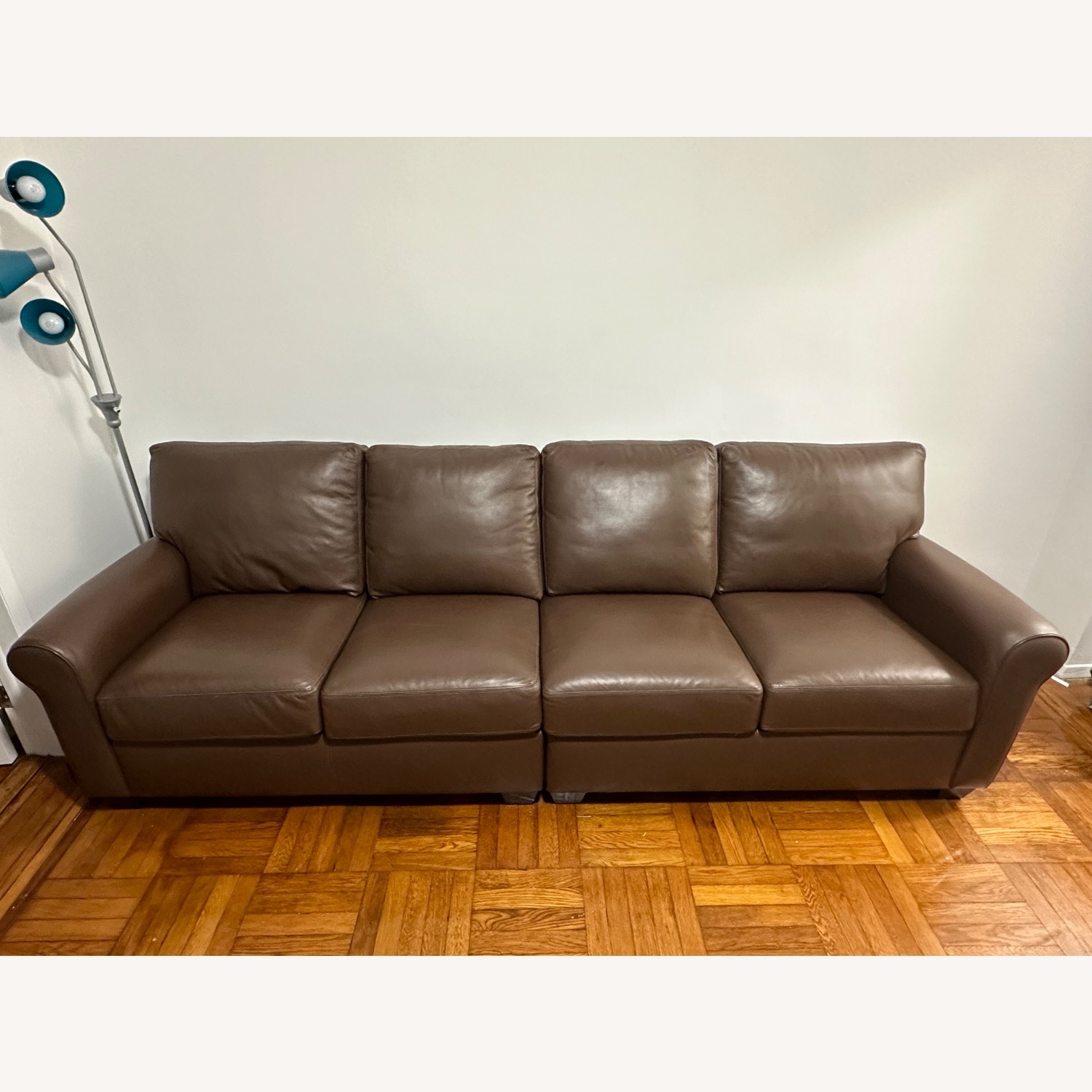American Leather Dark Brown Sofa - image-1