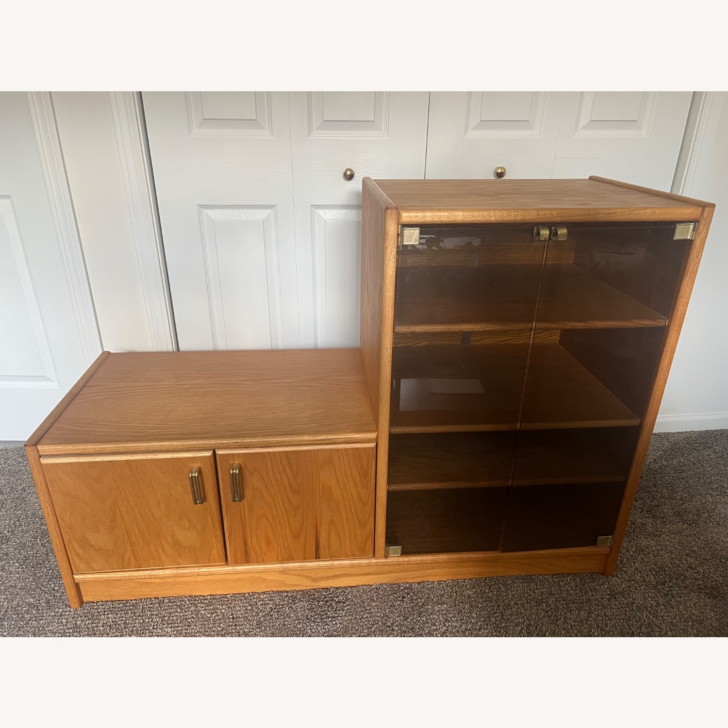 Natural Wood TV Stand and Media Storage - image-1