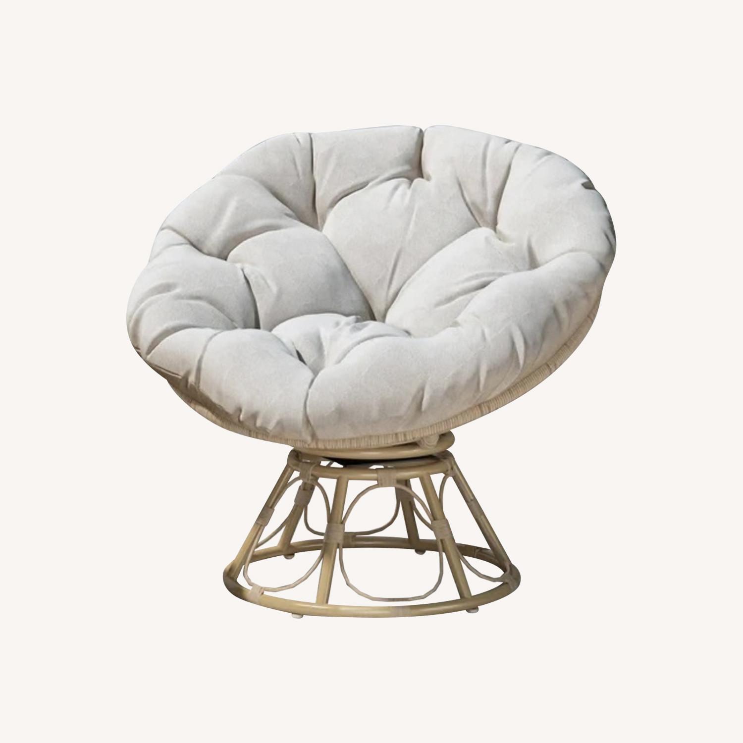 Pier 1 Imports Accent Chair and Foot Rest - image-0