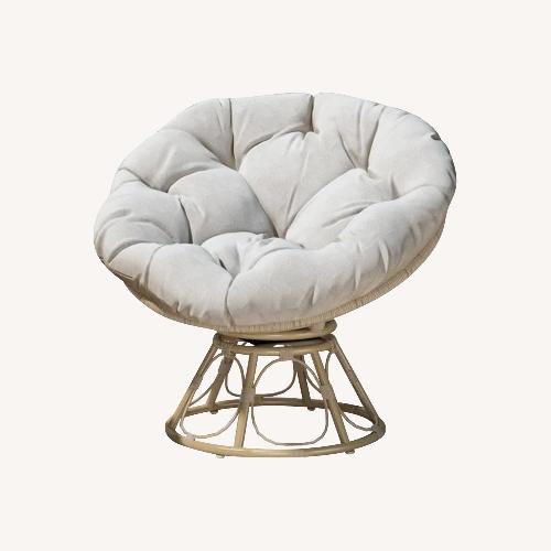 Used Pier 1 Imports Accent Chair and Foot Rest for sale on AptDeco
