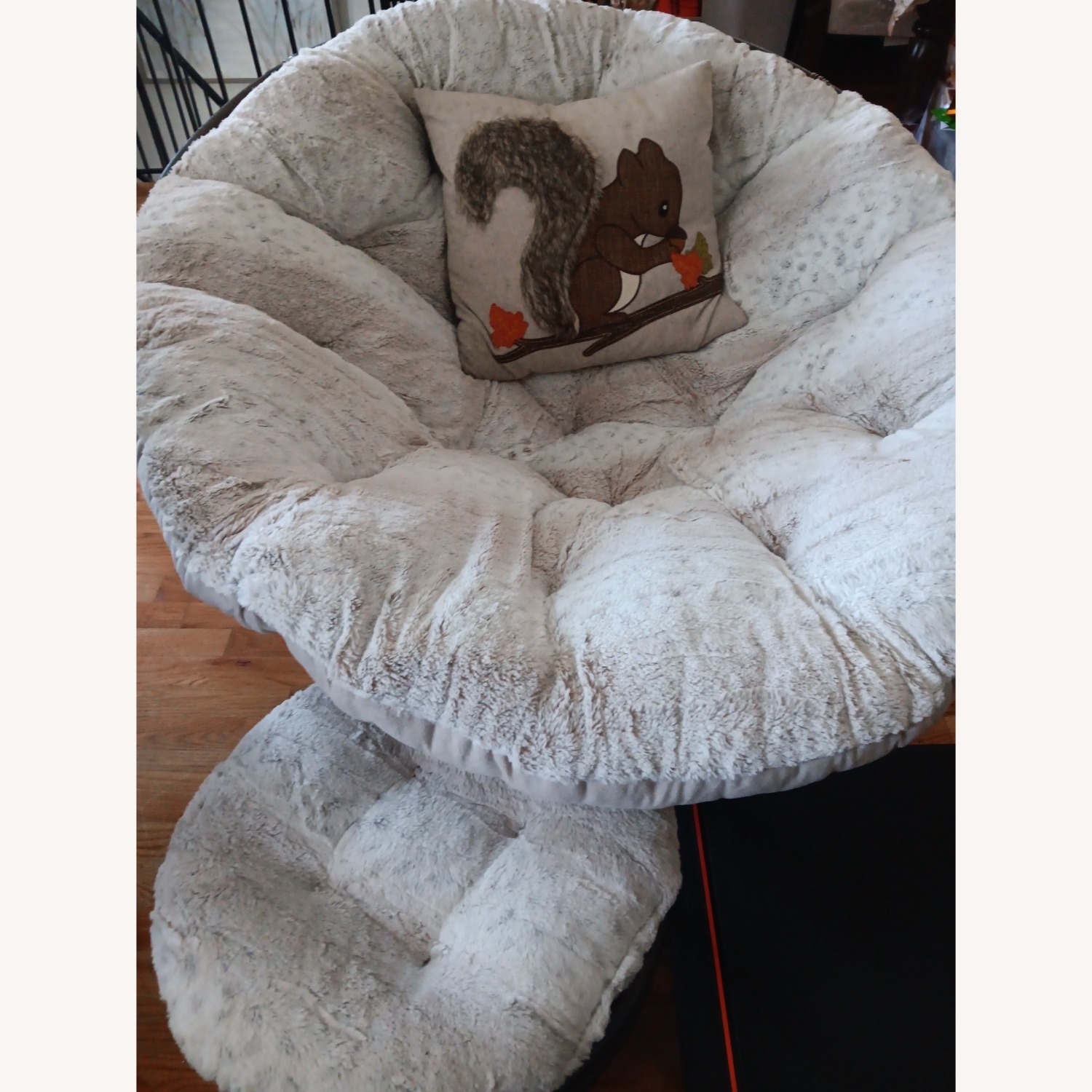 Pier 1 Imports Accent Chair and Foot Rest - image-1