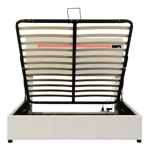 Used Devola Upholstered Platform Storage Bed for sale on AptDeco
