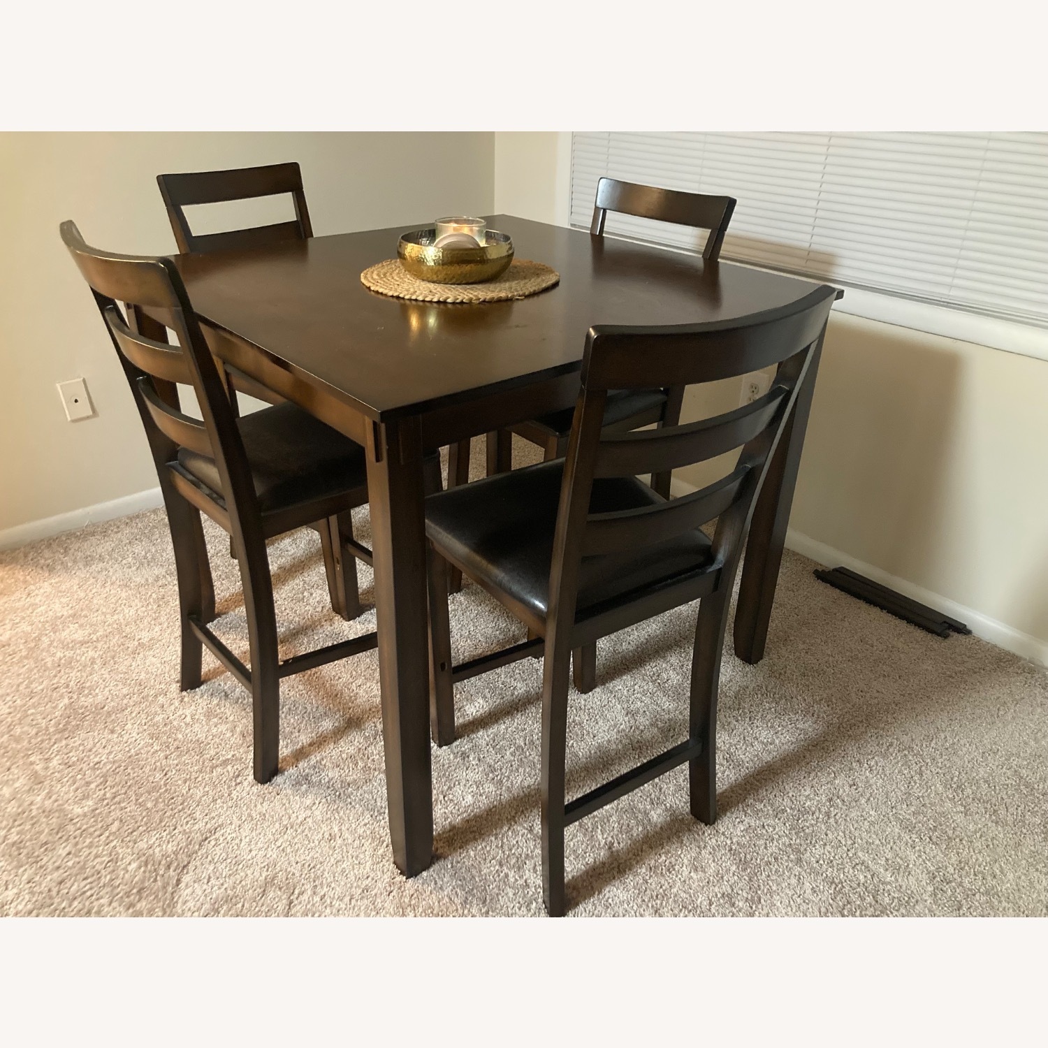 Counter Height Dining Table and 4 Bar Stools Set - image-1