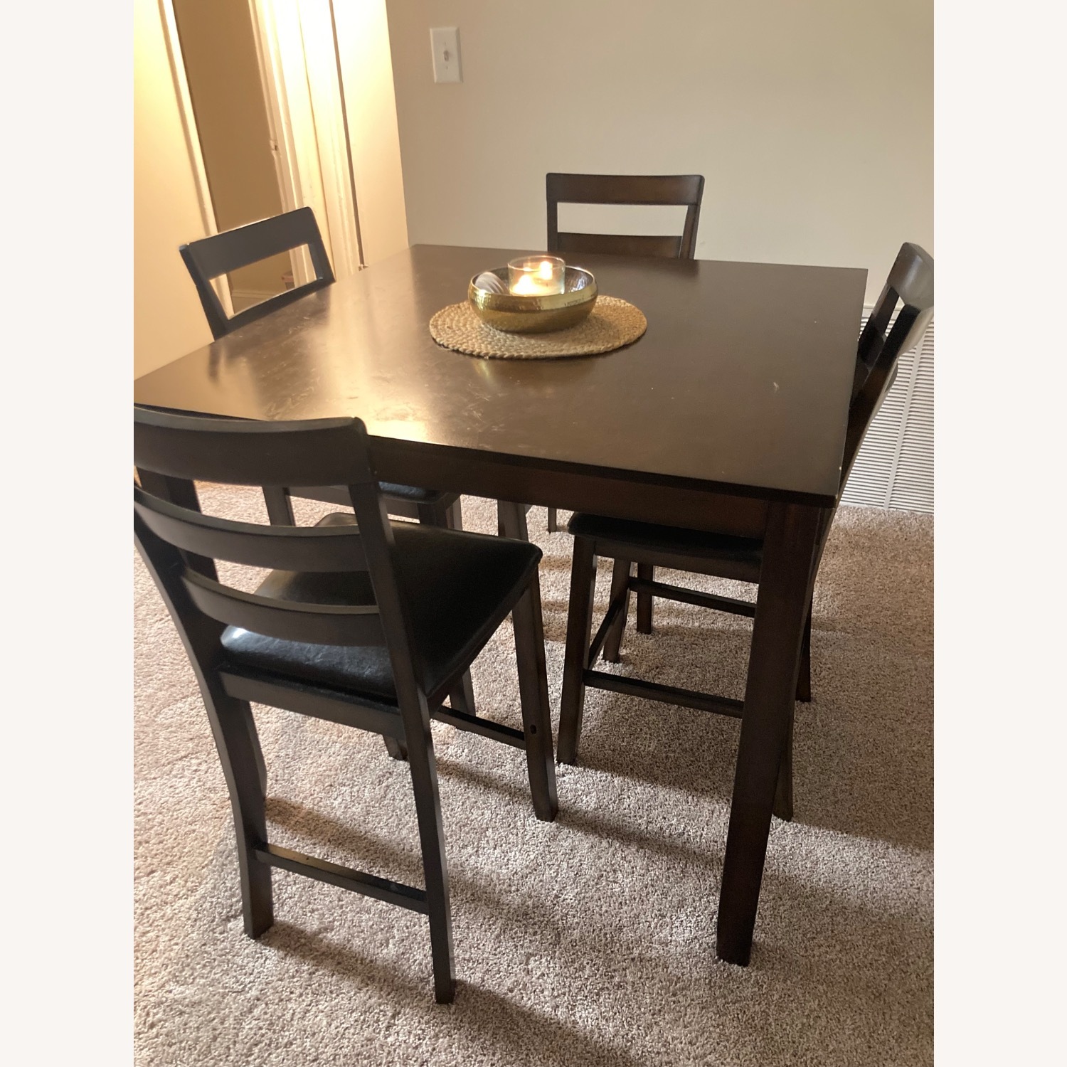  Counter Height Dining Table and 4 Bar Stools Set - image-2