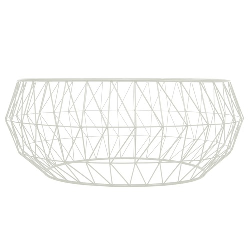 Used LeisureMod Malibu 39" Glass Top White Coffee Table for sale on AptDeco