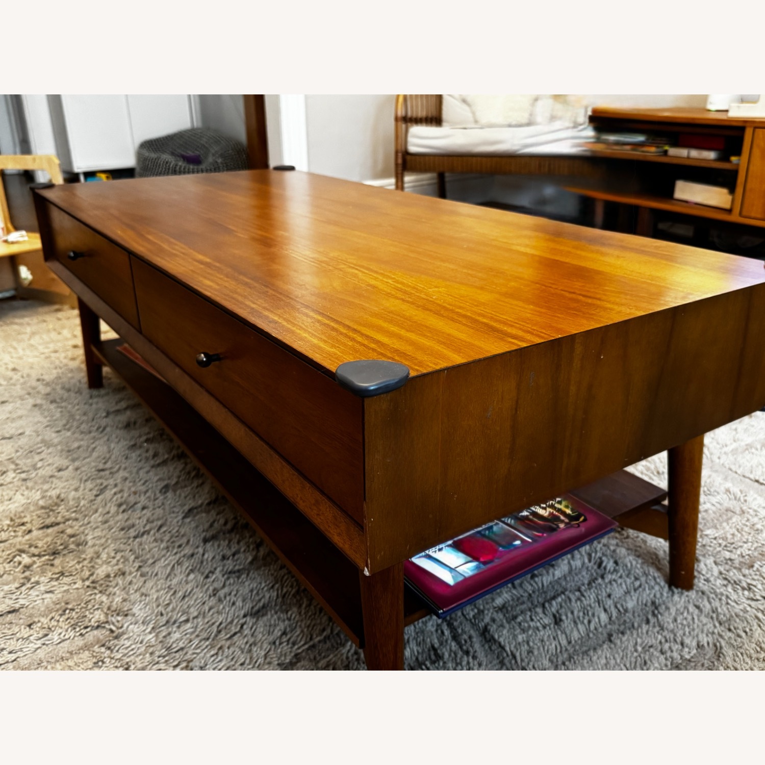 Mid-Century Storage Coffee Table (47.5") - image-5