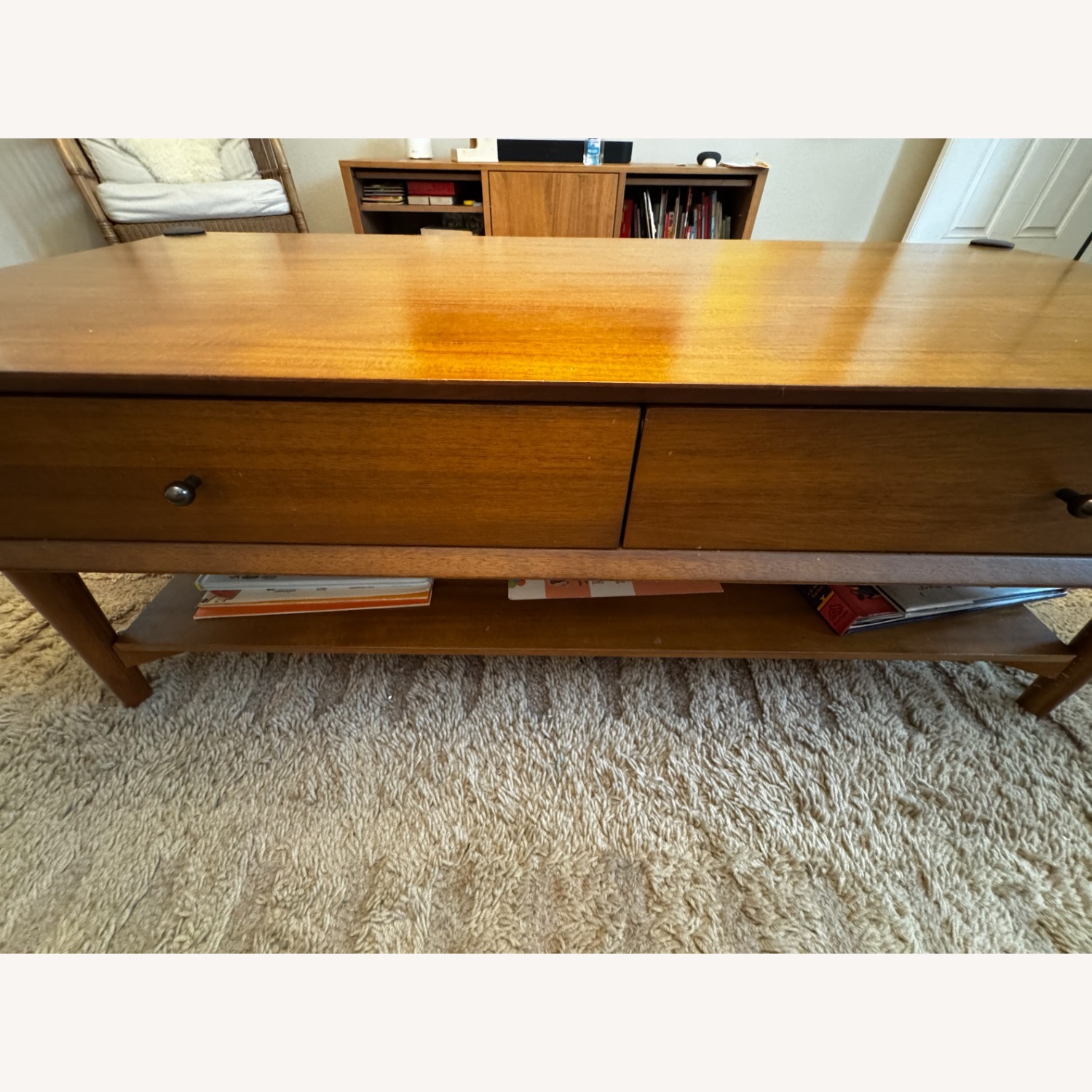 Mid-Century Storage Coffee Table (47.5") - image-6
