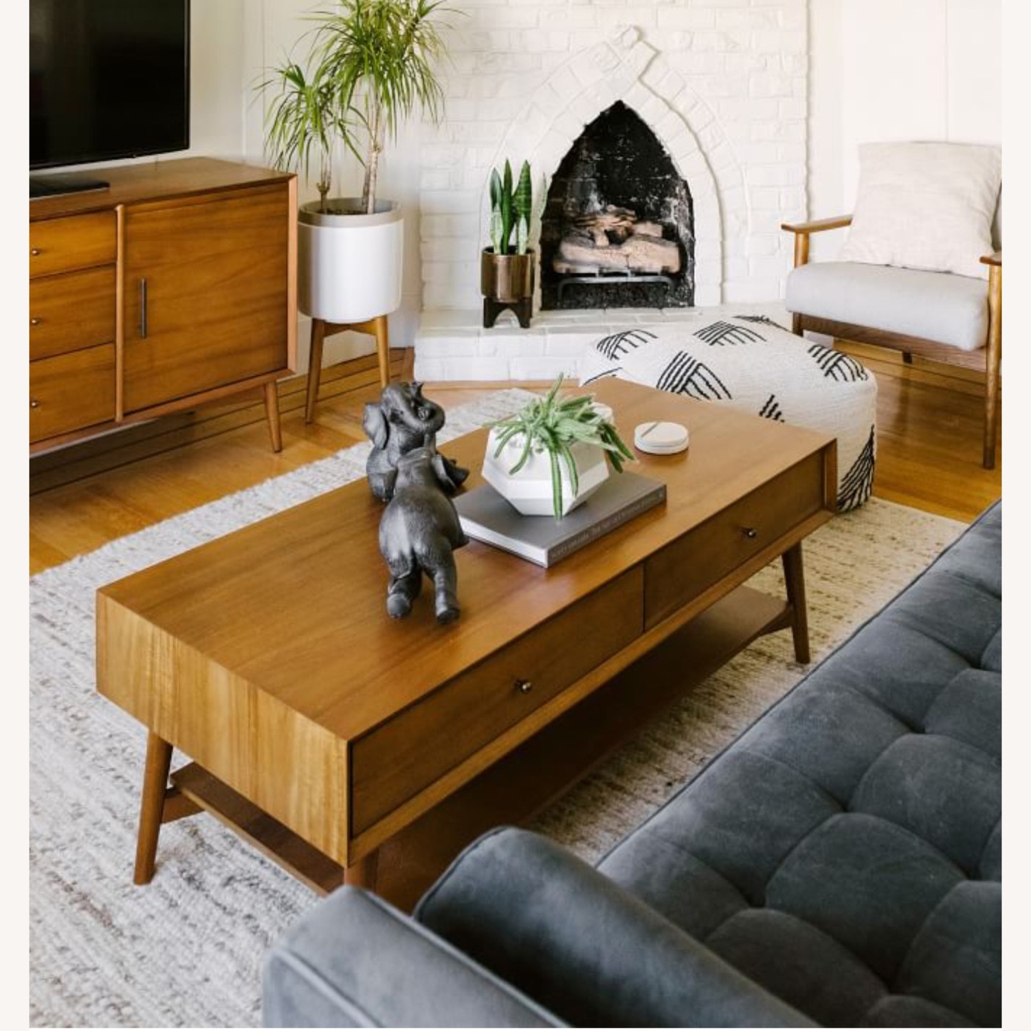 Mid-Century Storage Coffee Table (47.5") - image-4