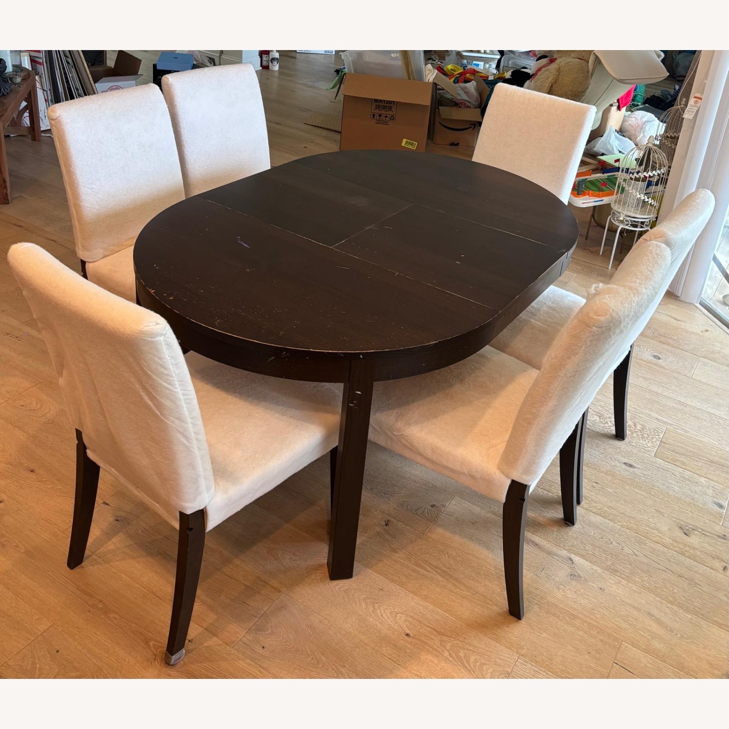 IKEA Transformable Dining Table Set with 6 Chairs - image-1