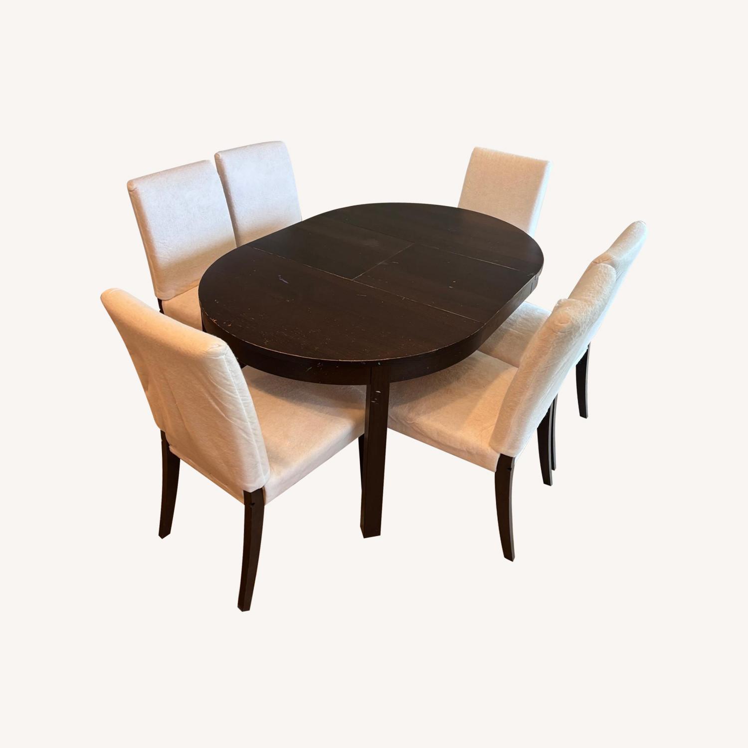 IKEA Transformable Dining Table Set with 6 Chairs - image-0