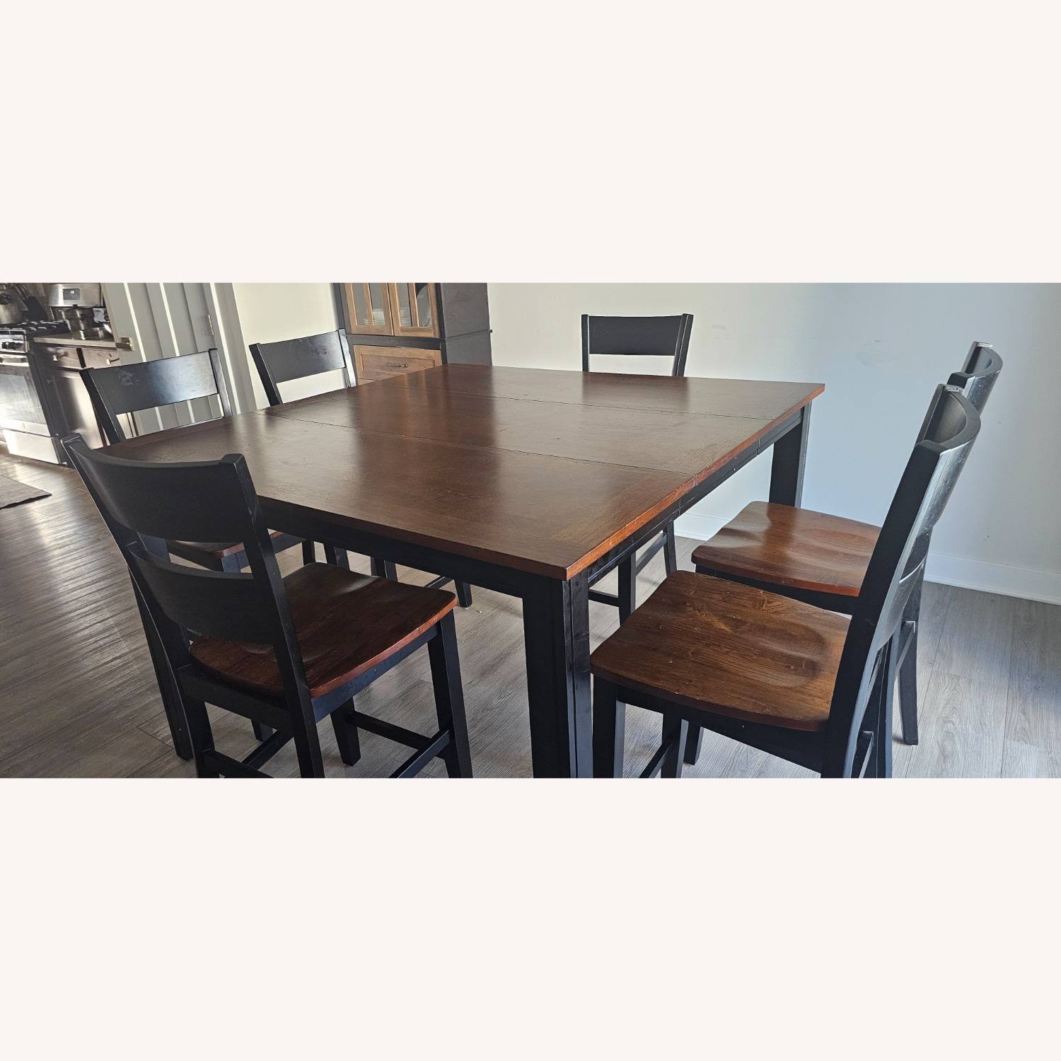 Dining Set with 6 High Chairs - image-1