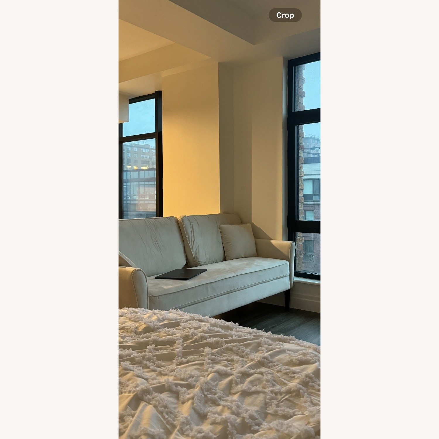 Soft Small Couch with 2 Pillows - image-2