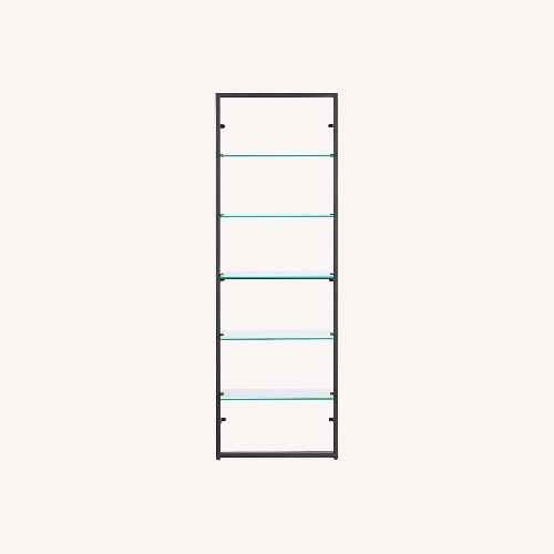 Used CB2 Black Metal Wall Mount Bookshelf for sale on AptDeco