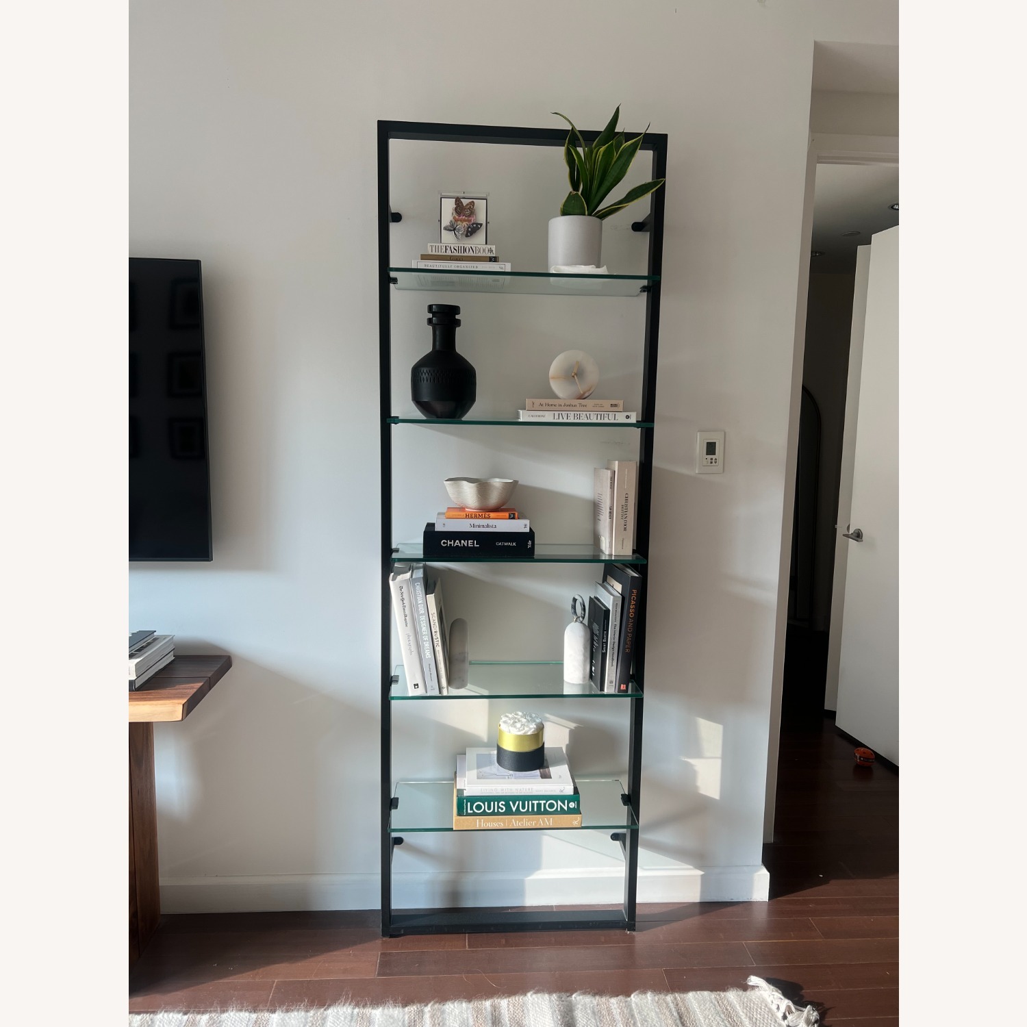 CB2 Black Metal Wall Mount Bookshelf - image-4