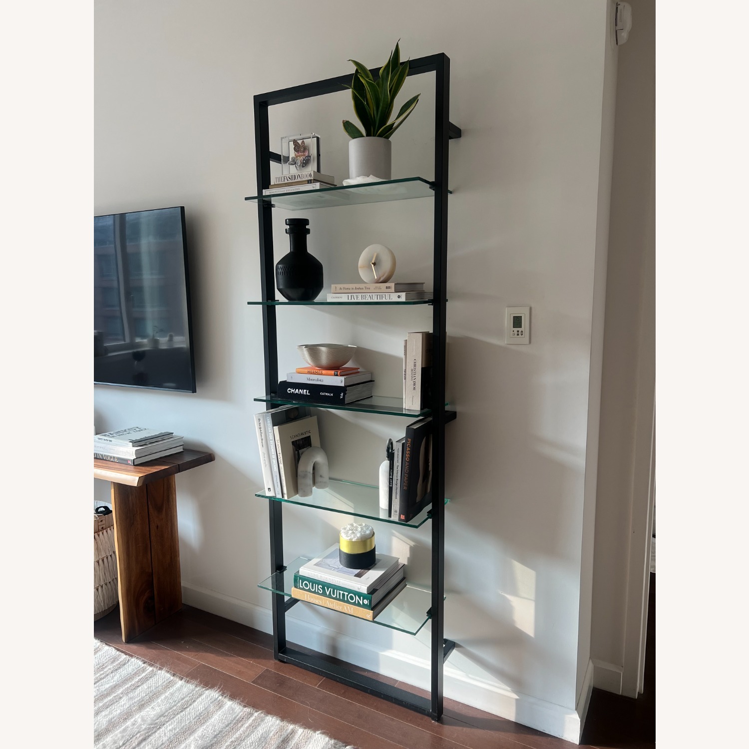 CB2 Black Metal Wall Mount Bookshelf - image-2