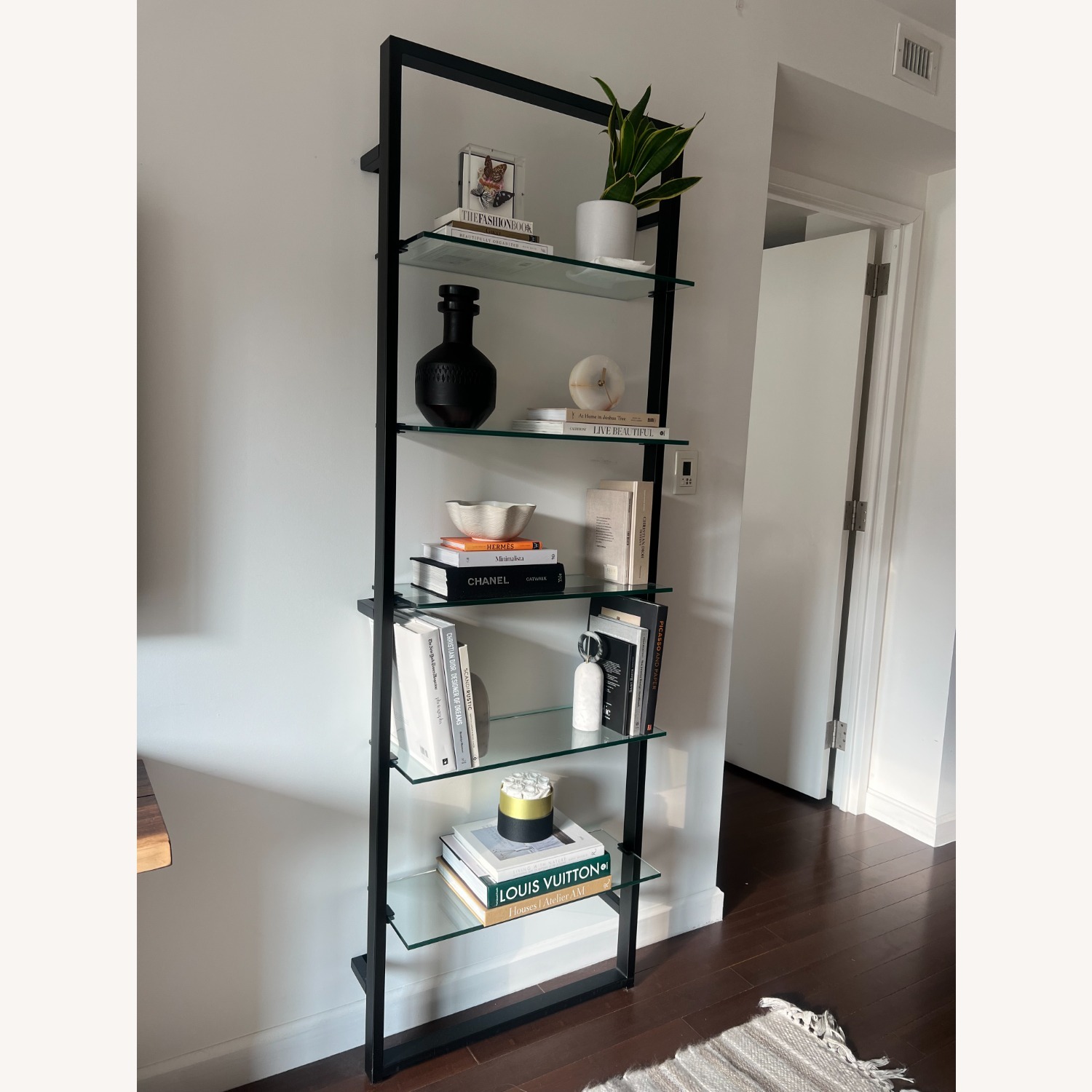CB2 Black Metal Wall Mount Bookshelf - image-3