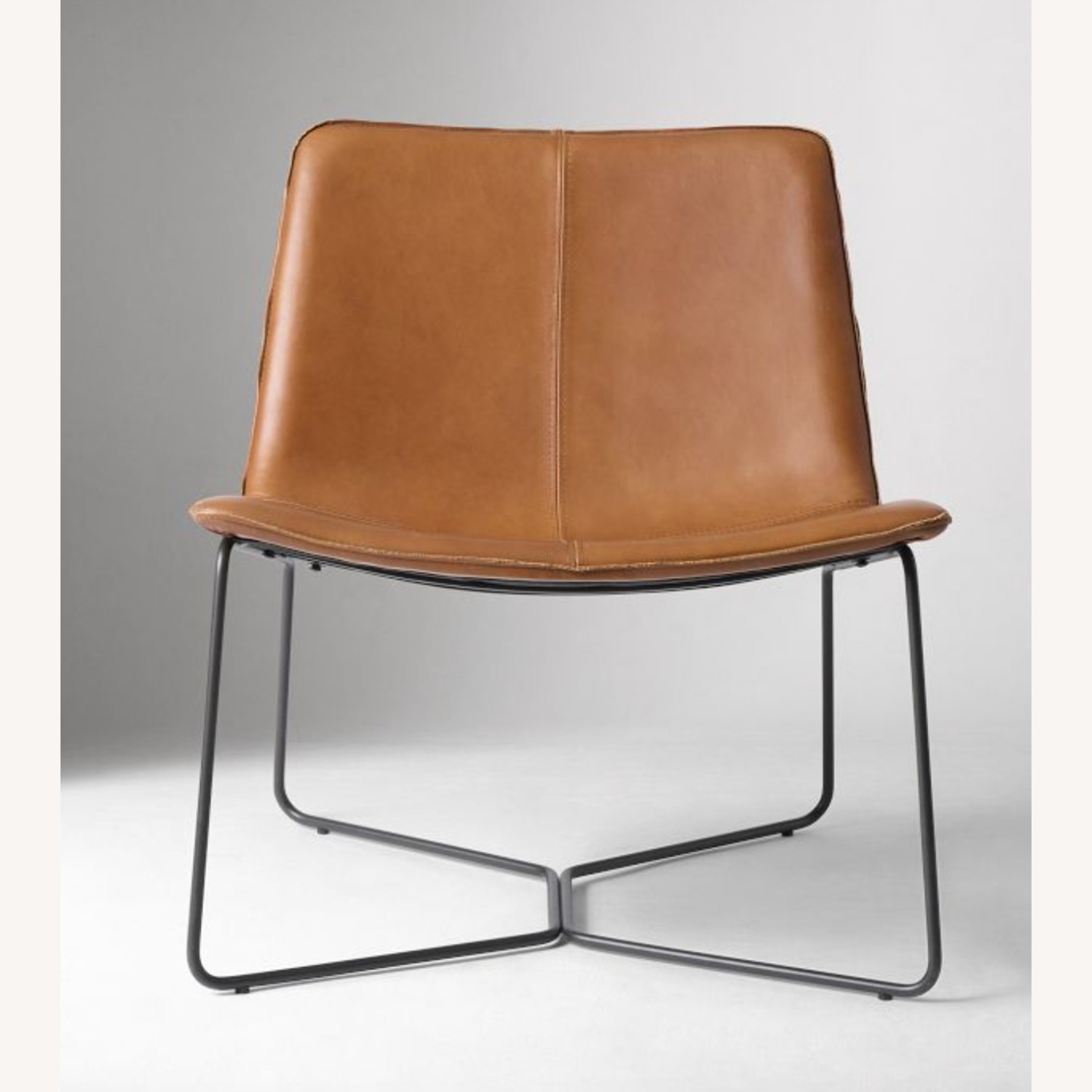 Slope Leather Lounge Chair - AptDeco
