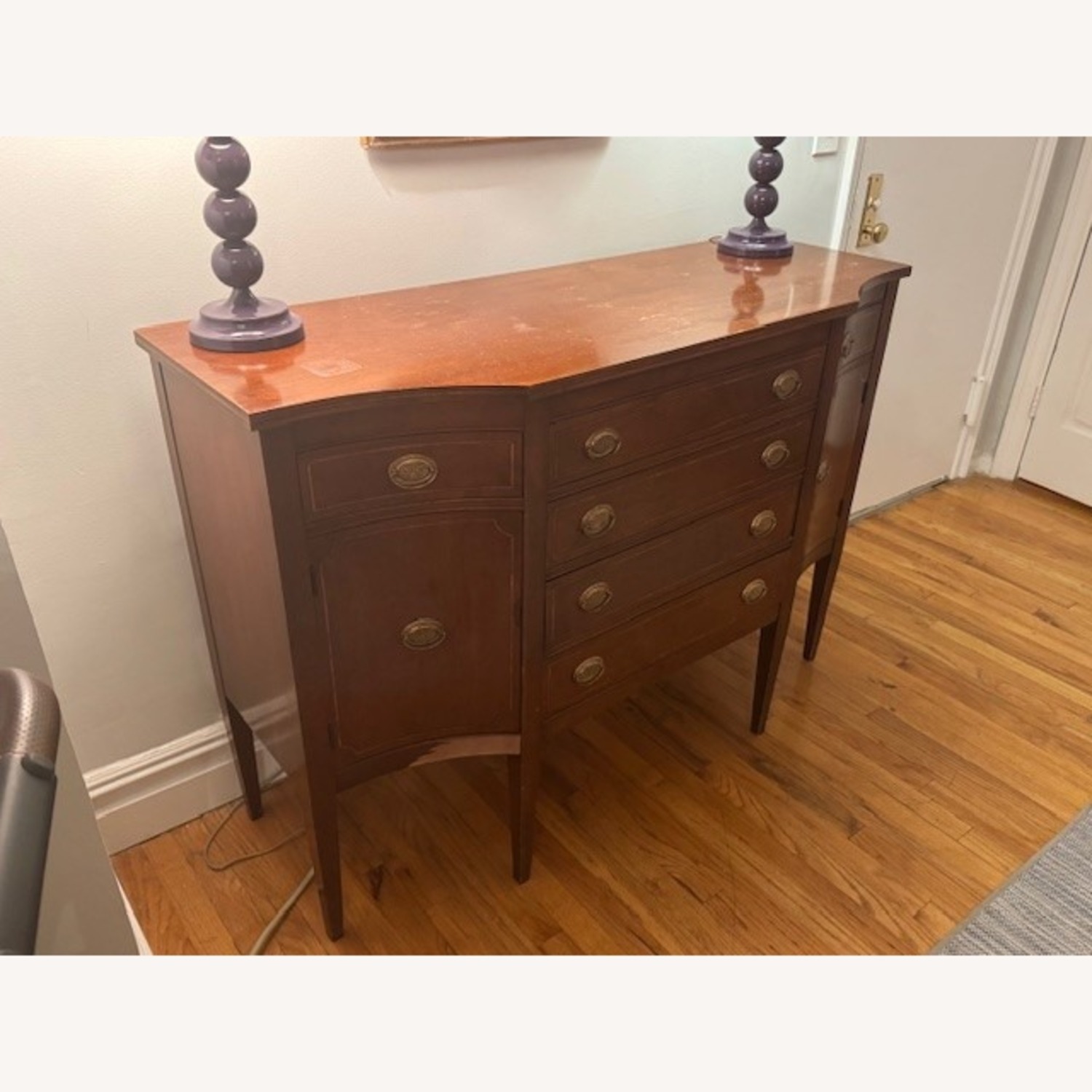 Federal Style Curved Console Buffet Sideboard - image-4