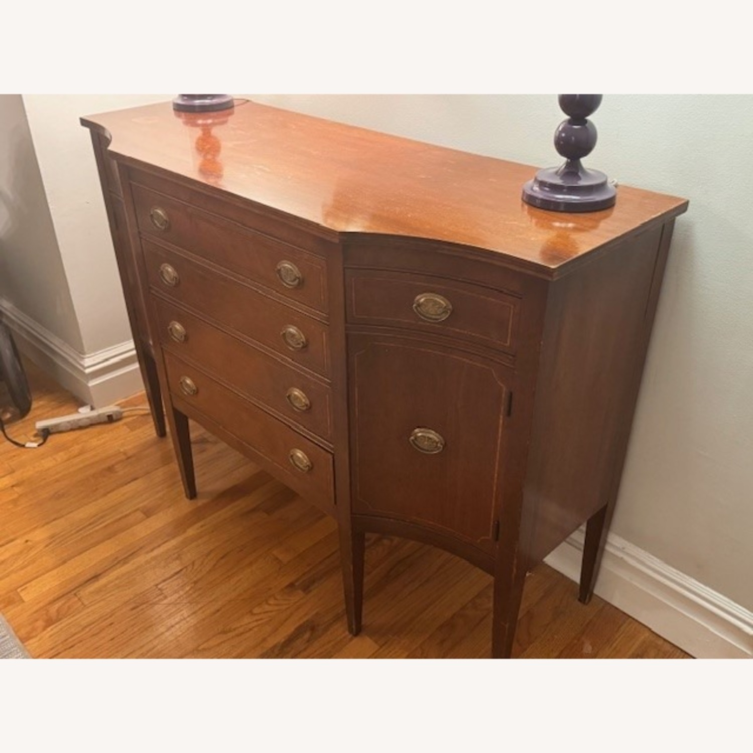 Federal Style Curved Console Buffet Sideboard - image-3