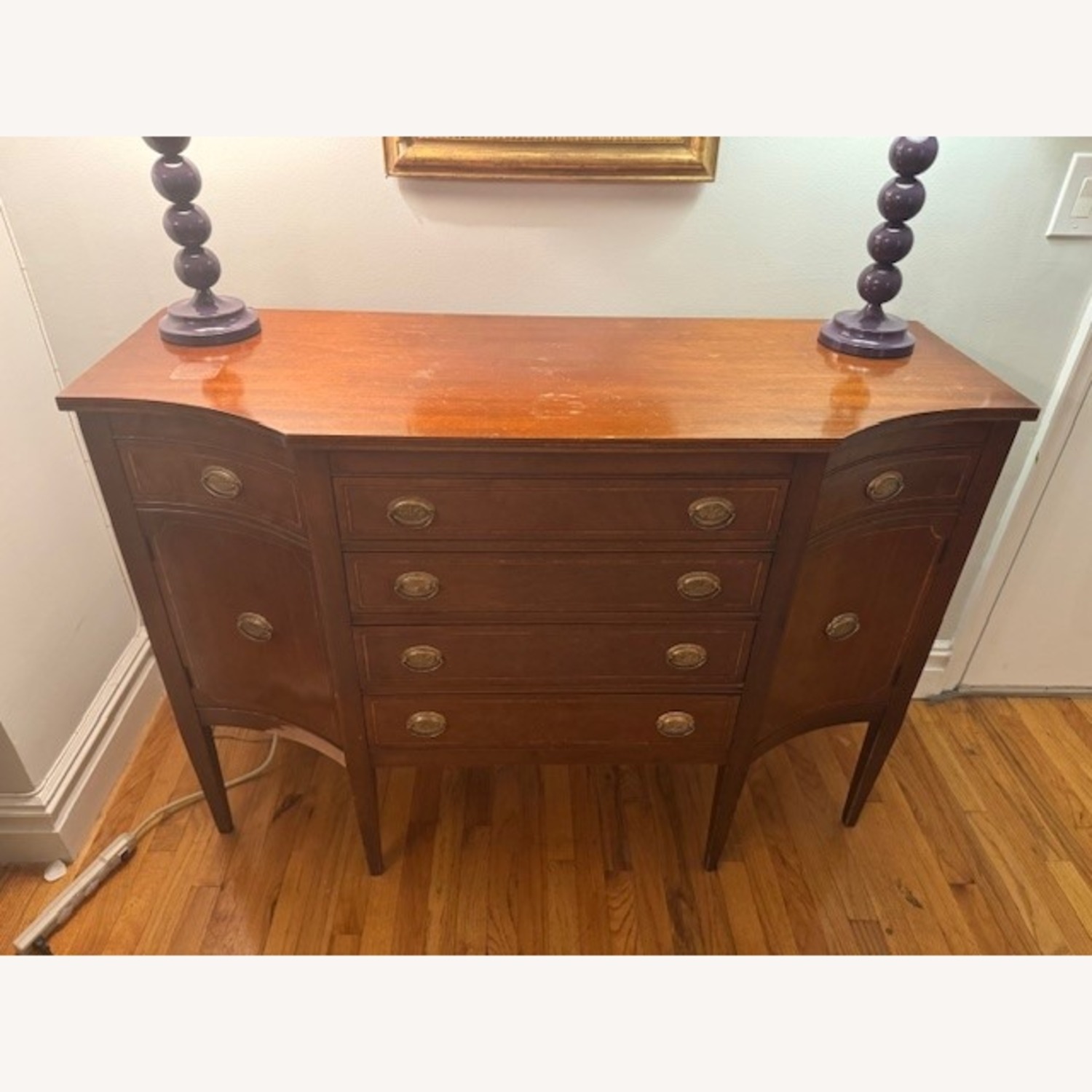 Federal Style Curved Console Buffet Sideboard - image-0