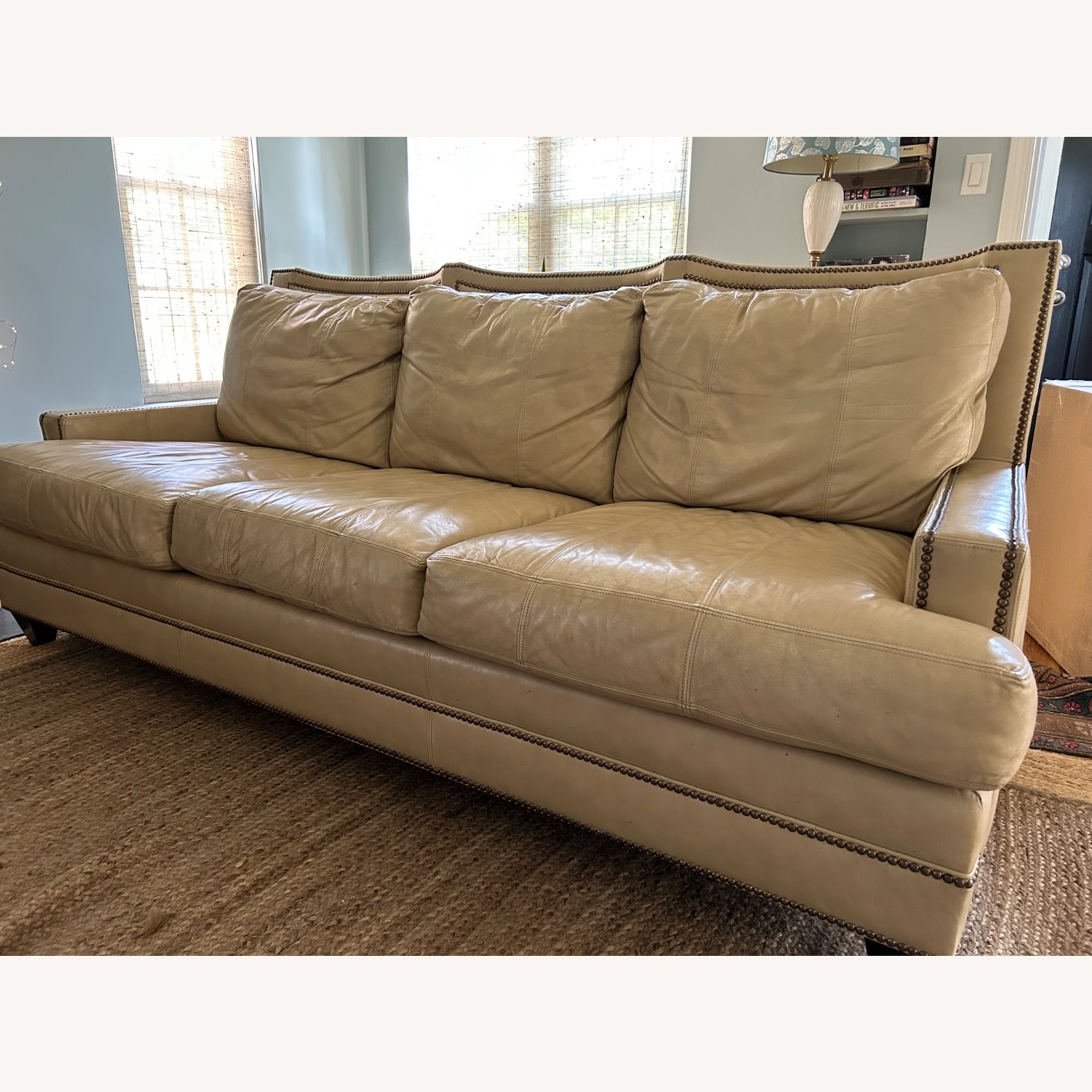 Ferguson Copeland Custom Leather Sofa - image-1