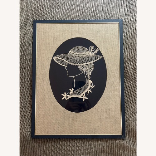 Used Vintage Boho Lace Artwork  for sale on AptDeco