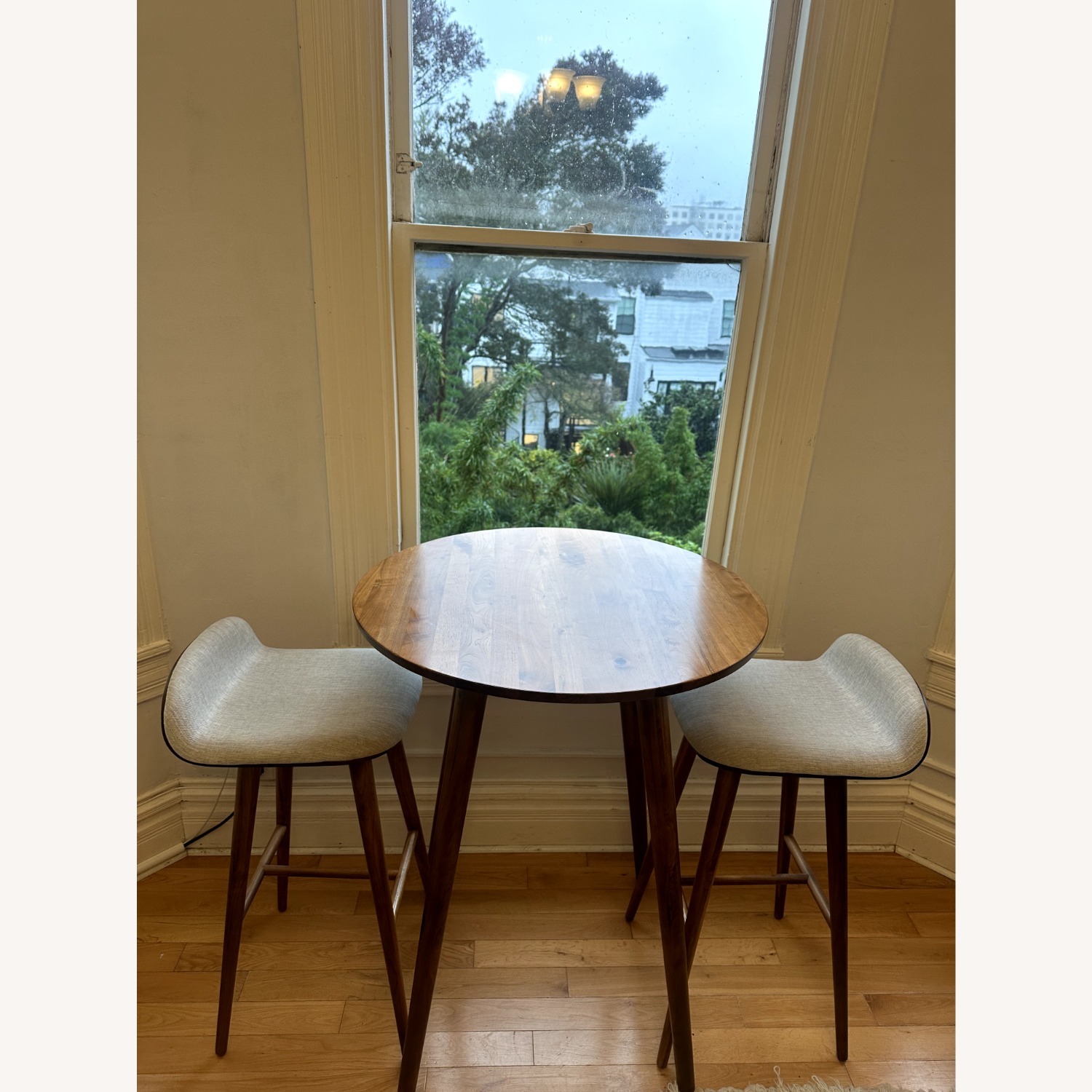Article Walnut Bar Table & Chairs - image-3