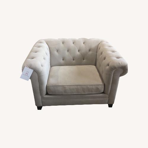 Used Jonathan Louis Tufted Velvet Club Lounge Chair for sale on AptDeco