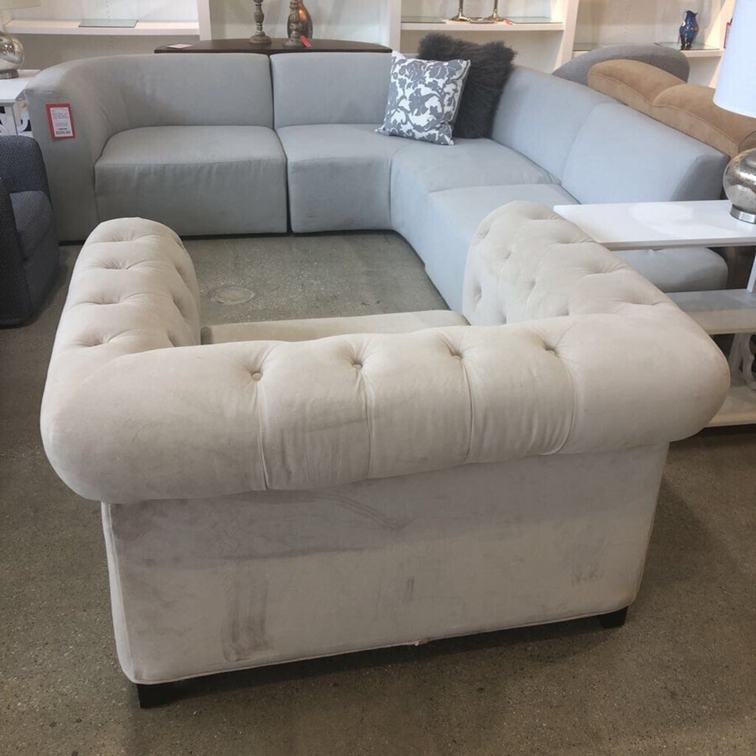 Jonathan Louis Tufted Velvet Club Lounge Chair - image-3