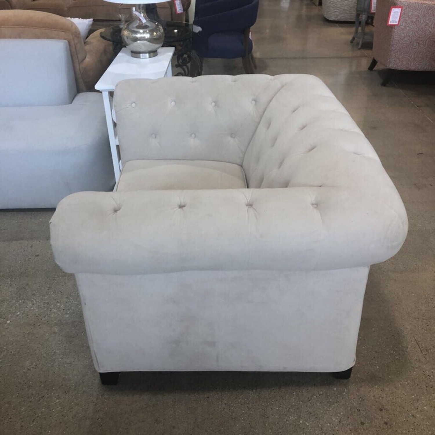 Jonathan Louis Tufted Velvet Club Lounge Chair - image-2