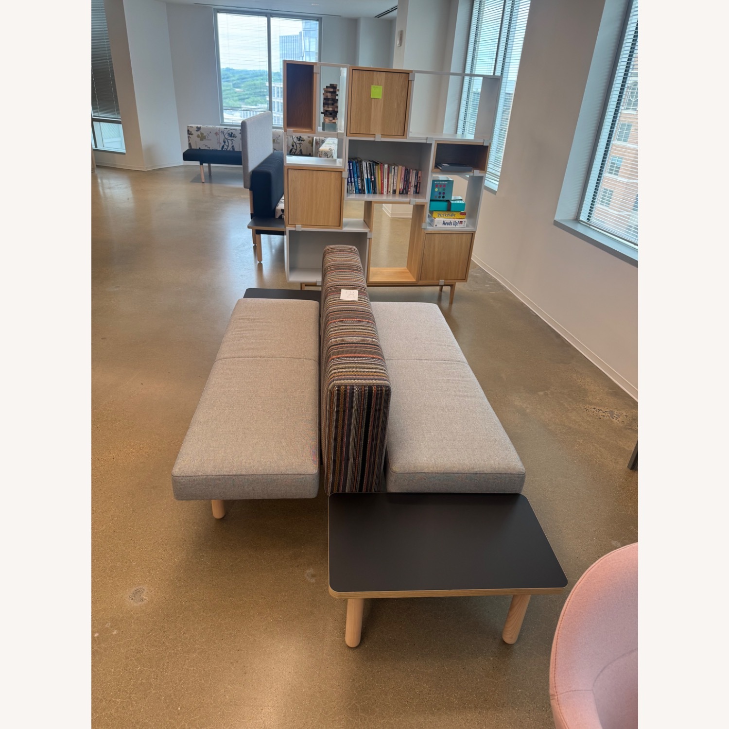 Modular Two-Piece Seating Set with Built-In Table - image-4