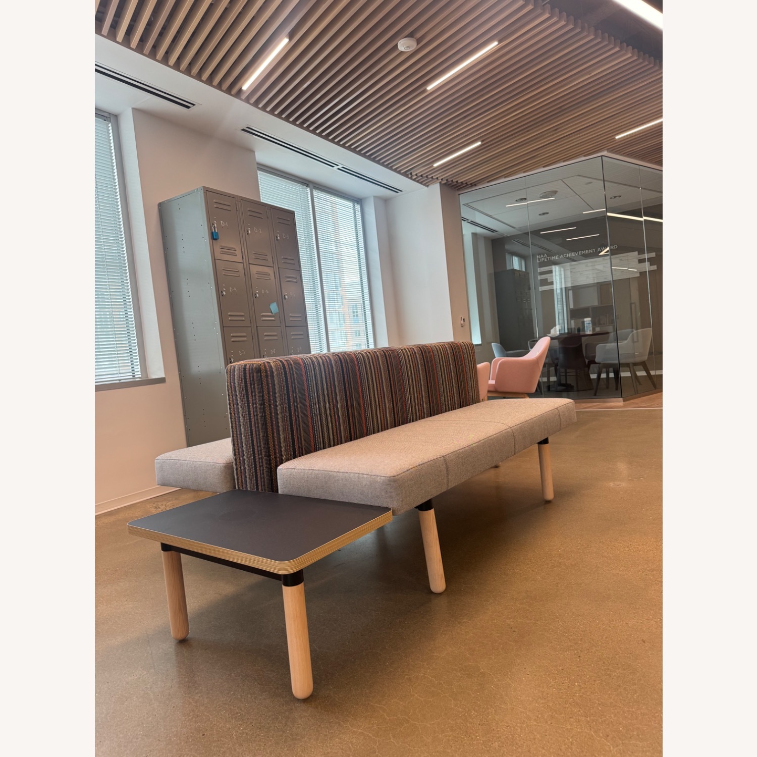 Modular Two-Piece Seating Set with Built-In Table - image-6