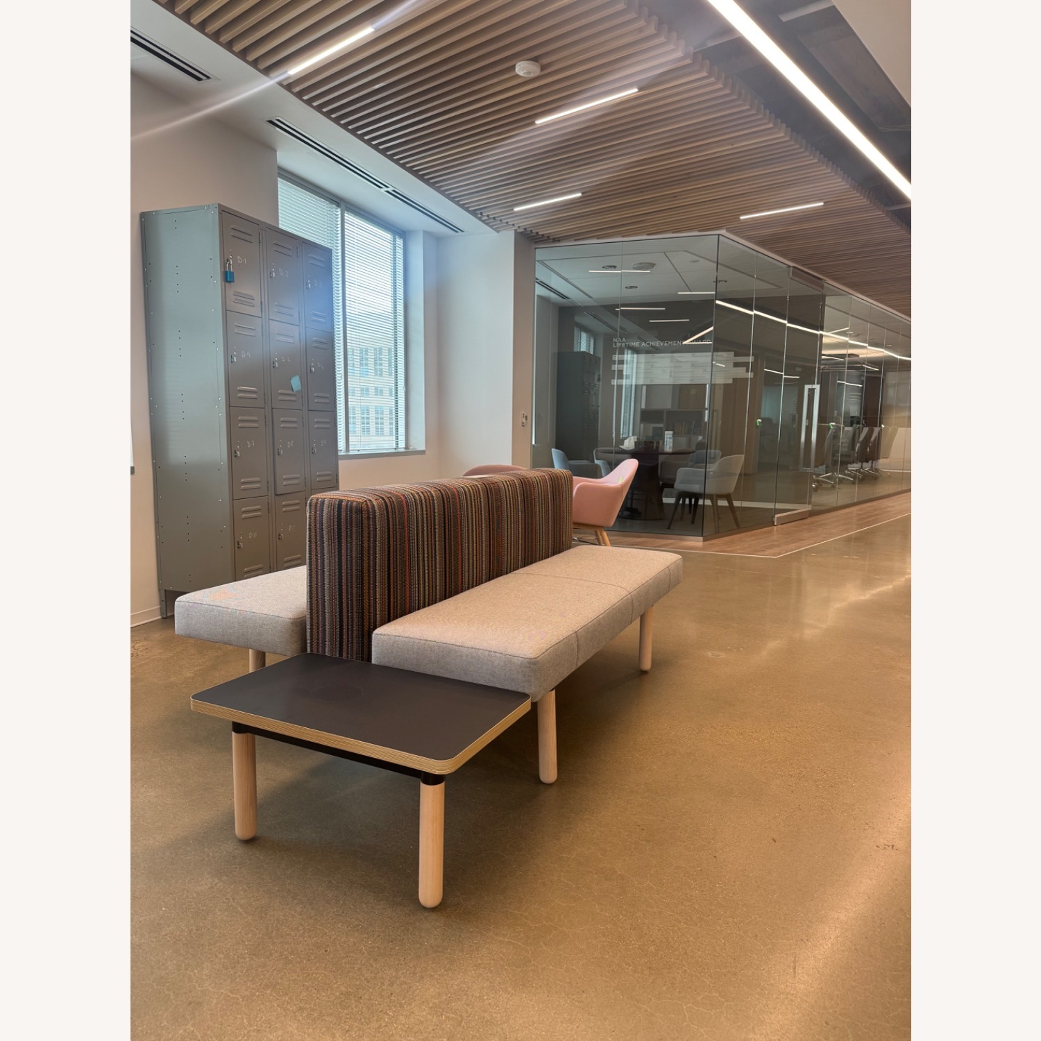 Modular Two-Piece Seating Set with Built-In Table - image-2