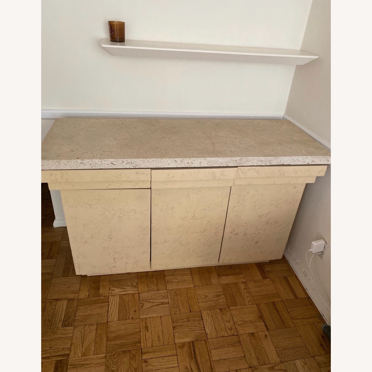 Vintage Stone Top Credenza - image-3