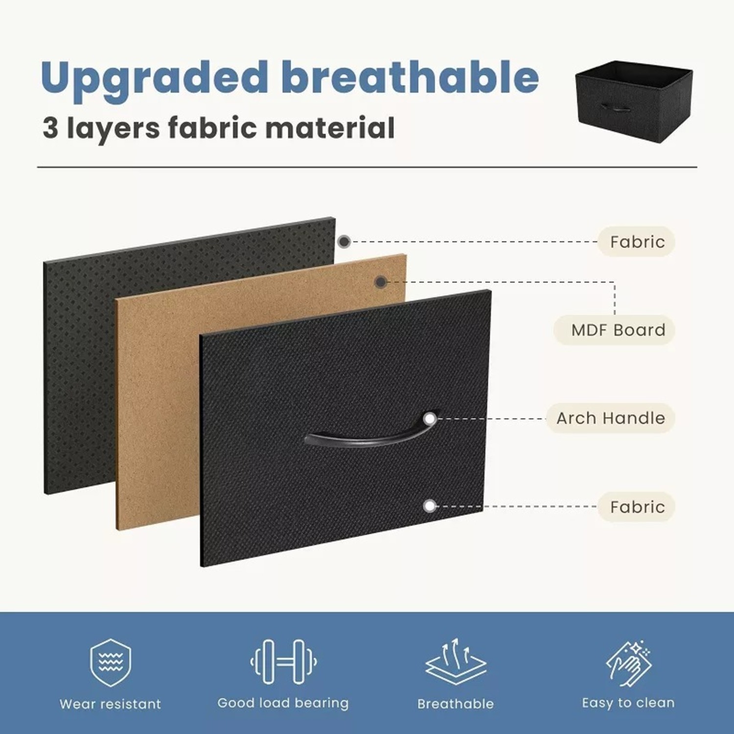 7-Drawer Fabric Storage Organizer Dresser  - image-5